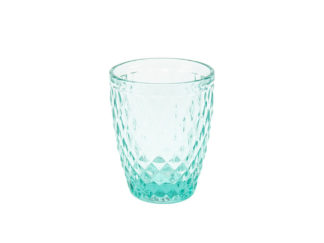 Farvet vandglas, nittet - Turkis - 25 cl